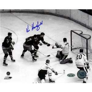 Vic Hadfield New York Rangers   Shot on Goal   Autographed 16x20 