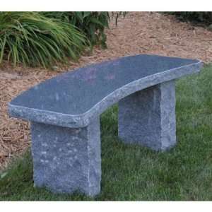  Stone Age Creations Charcoal Granite Curved Bench Patio 