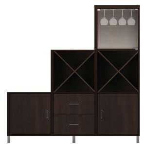  Amber Group E Bar Cabinet by Howard Miller   Espresso 