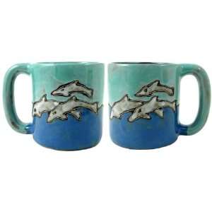   Ounce Coffee/Tea Cup Dinnerware Mugs   Dolphin Ocean