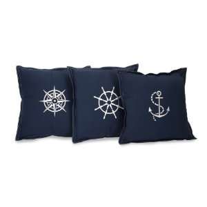  nautical patterns decorative throw pillow  Set of 3