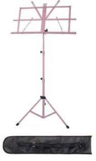 Pink Sturdy Folding Sheet Music Stand w Carrying Bag  