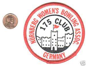 Vintage Nurnberg Germany 175 Club Bowling Patch  
