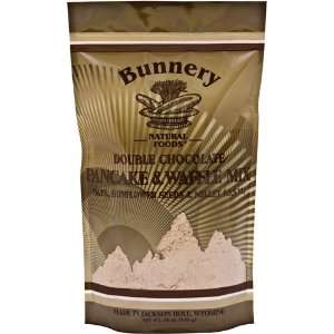 Bunnery Natural Foods Pancake and Waffle Mix, Double Chocolate, 18 