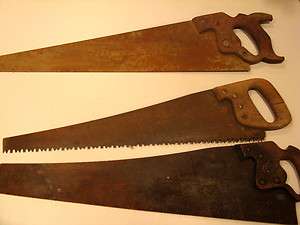 VINTAGE HAND SAWS H DISSTON & SONS SAW BLADE CROSSCUT TOOL GREAT FOR 