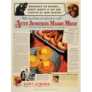  1936 Ad Aunt Jemima Pancakes Flour Recipe Quaker Oats Hot Cakes 