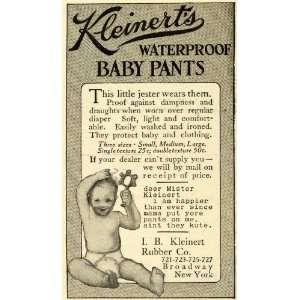  1911 Ad I. B. Kleinert Rubber Waterproof Baby Pants Diapers 