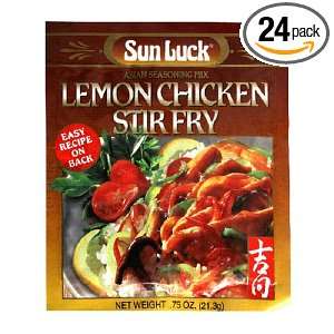 Sun Luck Lemon Chicken Stir Fry Mix, .75 Ounce Packages (Pack of 24)