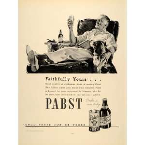  1938 Ad Vintage Pabst Blue Ribbon Beer Can Bottle 