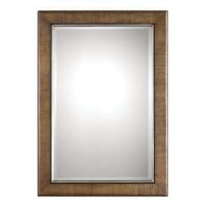   Mirror Lightly Stained Rosewood Veneer With Antique Silver Inner Liner