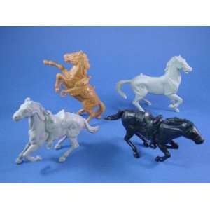  Marx Alamo and Western Playset Horses Set of 4 in 4 Poses 