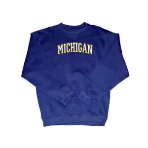  University of Michigan Wolverines Crew Sweatshirt Sports 