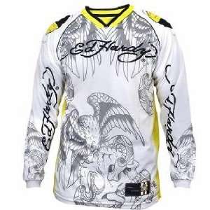   Mens Racing Motorcycle Jersey with Eagle Fights Snake Graphics Sz M