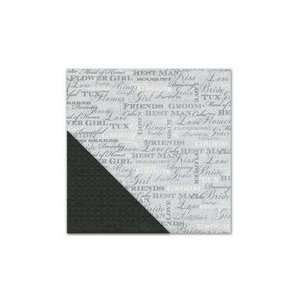   Swoon Collection   12 x 12 Double Sided Textured Paper   Wedding Words