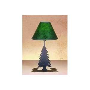  Meyda 49810 Pine Tree w/ Faux Leather Shade Accent Lamp 
