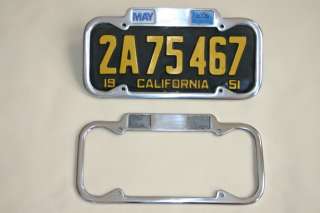 1951 1955 YOM CALIFORNIA Month Year License Plate Frame  