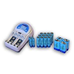   NiMH & NiCd Charger with 20 NiMH cells (12AA /4AAA/4 9V) Electronics