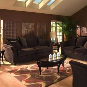  Serendipity Velvet Sofa and Loveseat Set in Belsire 