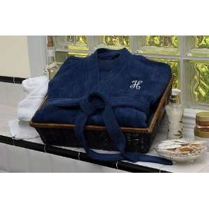 Midnight Blue Velour Comfort Robe (Midnight Blue) (15H x 2W x 12D 