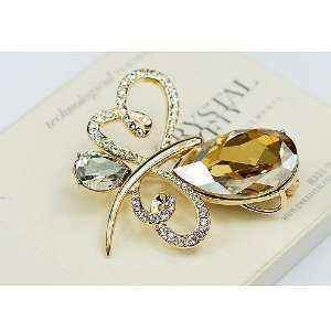 100% Pure Austrian Swarovski Lady Pin Brooch  The Highest Quality Pure 