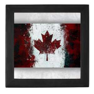   Keepsake Box Black Canadian Canada Flag Painting HD 