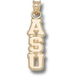 Appalachian State Mountaineers Solid 10K Gold Vertical ASU Pendant
