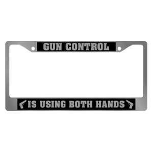 Gun Control License Plate Frame