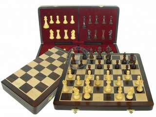 Chess Set Folding Board and Weighted Royal Knight Staunton Chess 