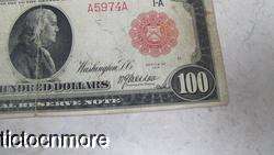   DOLLAR BILL FEDERAL RESERVE NOTE ALLEGORY NOTE RED SEAL BOSTON  