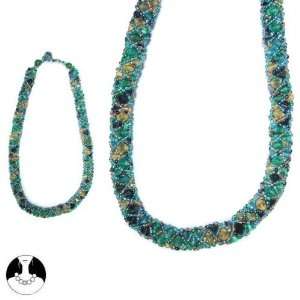  sg paris women necklace choker 42 cm green combination glass Jewelry