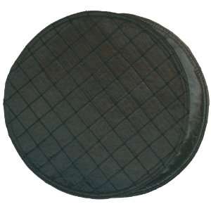 Black Taffeta Pintucked Charger Center Round Placemat