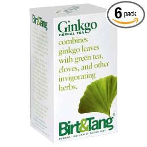 Birt&Tang Ginkgo Herbal Tea, Naturally Sugar Free, Tea Bags, 20 Count 