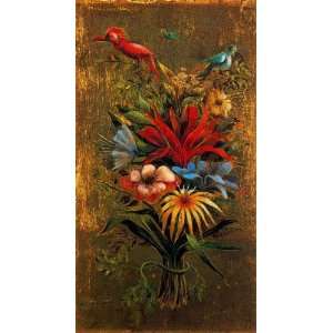 FRAMED oil paintings   Remedios Varo   24 x 44 inches   Floral bouquet 