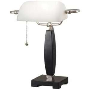  Blaine Black and Brushed Steel Piano Lamp