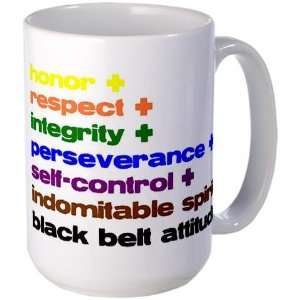  Black Belt Attitude Sports Large Mug by  