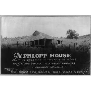   The Phlopp House,Humorous Postcard,Greencrest,AR,c1942