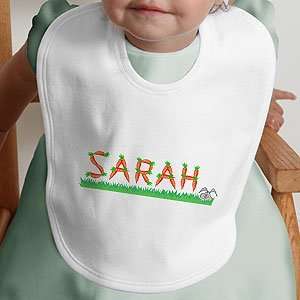    Personalized Easter Baby Bib   Crazy for Carrots Design Baby