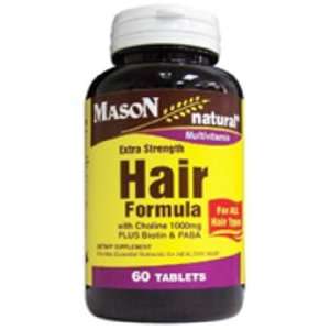 Mason Extra Strength Hair Formula/choline 1000mg PLUS Biotin & PABA 60 