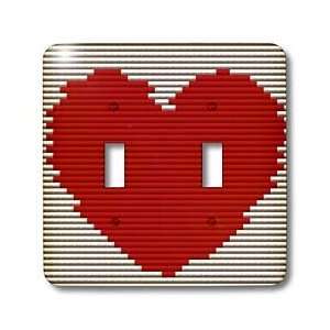   Red Heart  Romantic Art   Light Switch Covers   double toggle switch