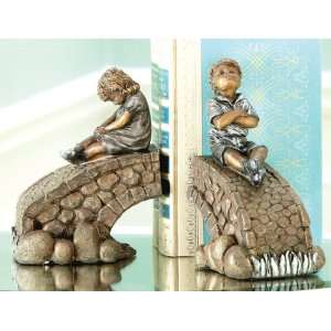   Pack 8 Vintage Style Boy & Girl Arched Bridge Bookends