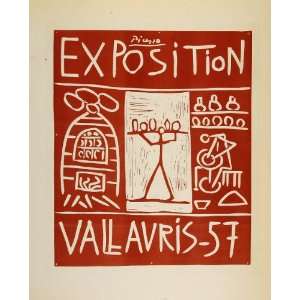 1959 Lithograph Picasso Exposition Vallauris 57 Mourlot 