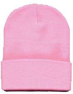  Long Knit Beanie Ski Cap Hat in Pink Clothing