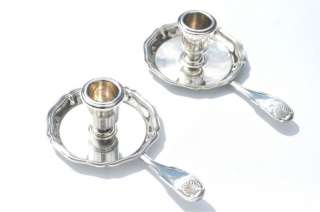 Christofle Vendome Silver 2 Candle Holder Chamber stick  