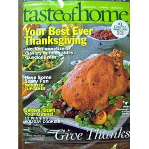   Taste of Home October/November 2010 Your Best Ever Thanksgiving Books