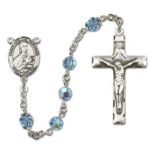  St. Gemma Galgani Aqua Rosary Jewelry