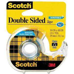    Scotch   667 Double Sided Removable Office Tape and Dispenser, 3 