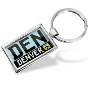 Keychain Airport code DEN / Denver country United States   Hand 