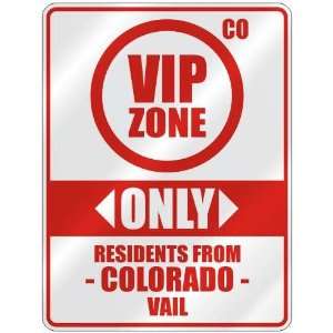   RESIDENTS FROM VAIL  PARKING SIGN USA CITY COLORADO