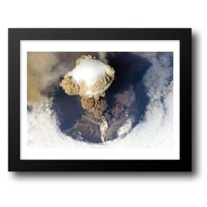  Sarychev Peak Volcano from Nasa Satelite Photo 28x22 