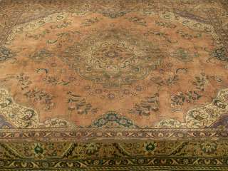 12.9 Handmade Antique Persian Tabriz Serapi Wool Large Rug Great 